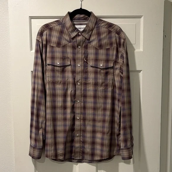 Poncho Western Pearl Snap - The Muleshoe - Picture 2 of 4